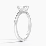Laurel Engraved Ring Platinum Asscher Engagement Ring