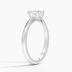 Laurel Engraved Ring Platinum Cushion Engagement Ring