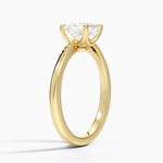 Laurel Engraved Ring Yellow Gold 18k Princess Engagement Ring