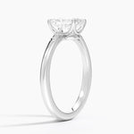 Laurel Engraved Ring Platinum Radiant Engagement Ring