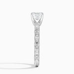 Celestia Milgrain Diamond Ring (1/4 ct. tw.) Platinum Asscher Engagement Ring