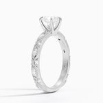 Celestia Milgrain Diamond Ring (1/4 ct. tw.) Platinum Heart Engagement Ring