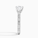 Celestia Milgrain Diamond Ring (1/4 ct. tw.) Platinum Heart Engagement Ring