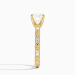 Celestia Milgrain Diamond Ring (1/4 ct. tw.) Yellow Gold 18k Princess Engagement Ring