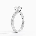 Celestia Milgrain Diamond Ring (1/4 ct. tw.) Platinum Round Engagement Ring