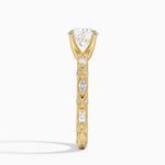 Celestia Milgrain Diamond Ring (1/4 ct. tw.) Yellow Gold 18k Round Engagement Ring