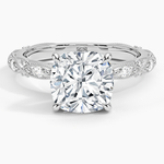 Celestia Milgrain Diamond Ring (1/4 ct. tw.) Platinum Cushion Engagement Ring