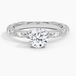 Celestia Milgrain Diamond Ring (1/4 ct. tw.) Platinum Round Engagement Ring