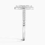 Adorned Odessa Halo Diamond Ring Platinum Marquise Engagement Ring