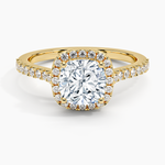 Adorned Odessa Halo Diamond Ring Yellow Gold 18k Cushion Engagement Ring