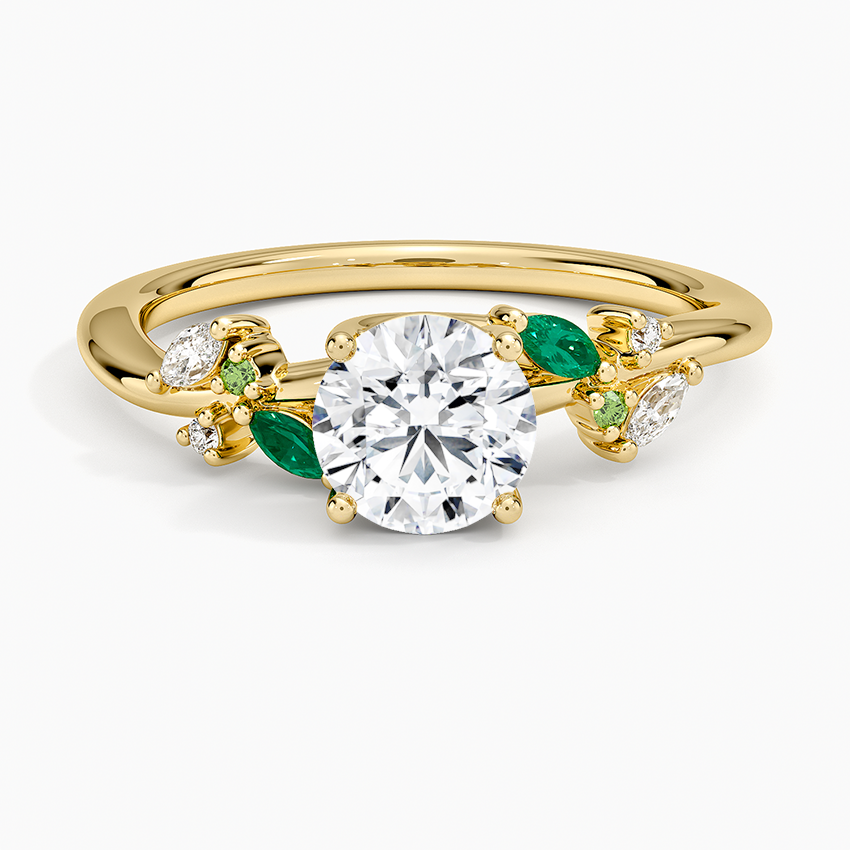 Arden Diamond Ring Yellow Gold 18k Round Engagement Ring
