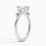 Arden Diamond Ring Platinum Emerald Engagement Ring