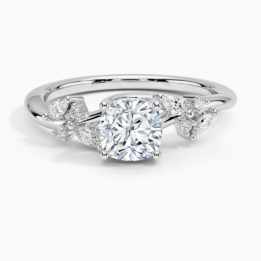 Arden Diamond Ring Platinum Cushion Engagement Ring