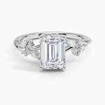 Arden Diamond Ring Platinum Emerald Engagement Ring