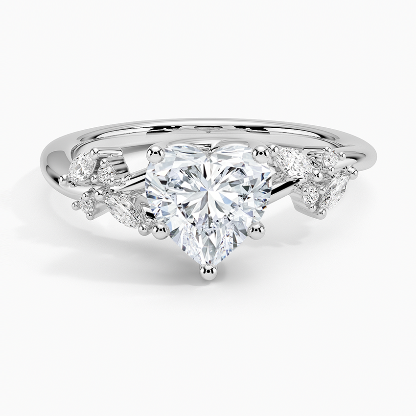 Arden Diamond Ring Platinum Heart Engagement Ring