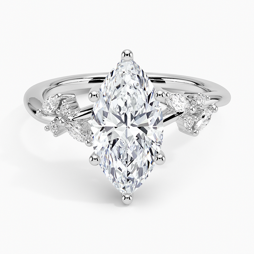 Arden Diamond Ring Platinum Marquise Engagement Ring
