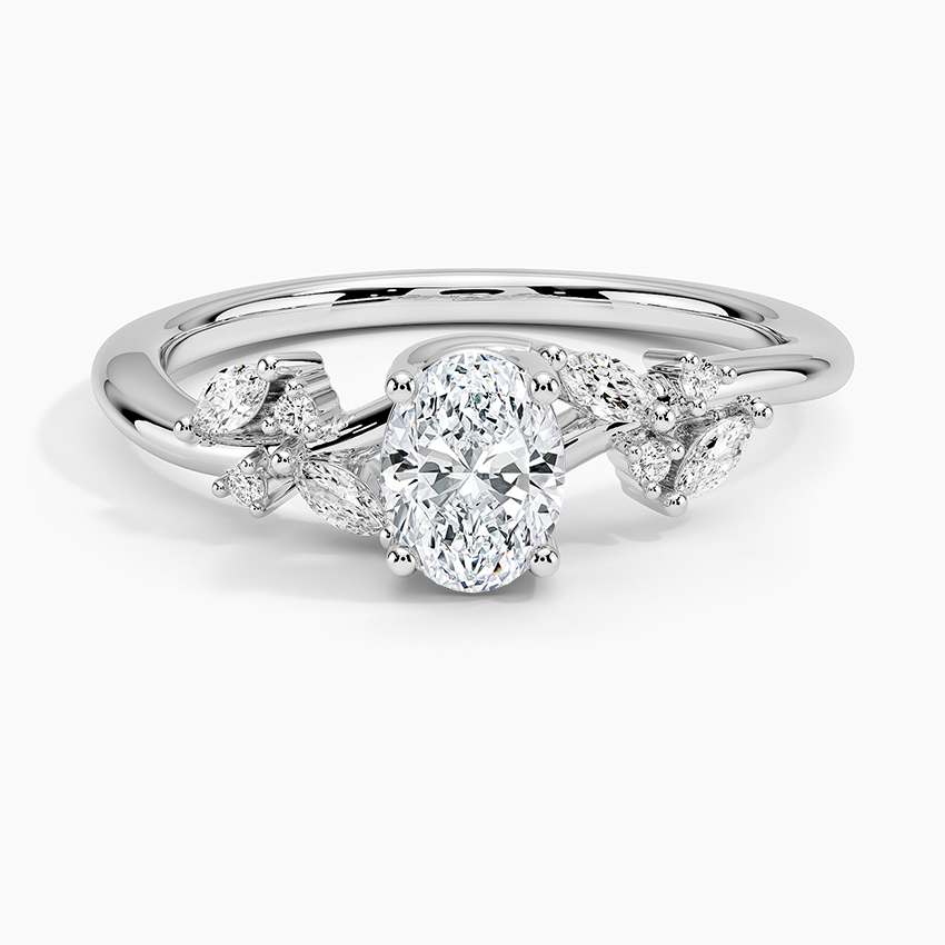 Arden Diamond Ring Platinum Oval Engagement Ring