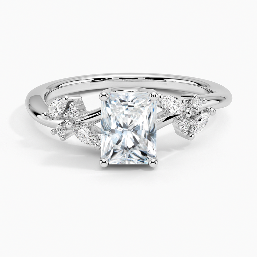 Arden Diamond Ring Platinum Radiant Engagement Ring