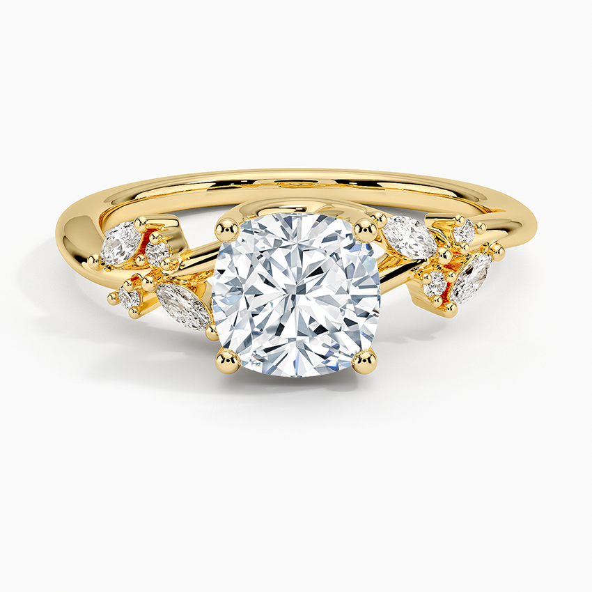 Arden Diamond Ring Yellow Gold 18k Cushion Engagement Ring