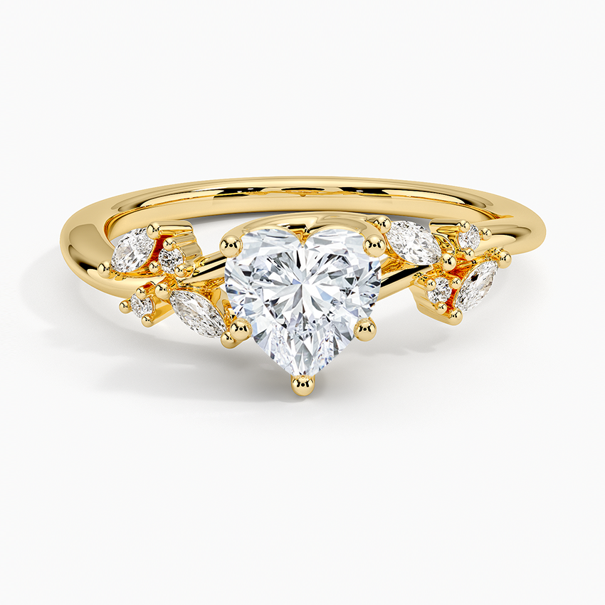 Arden Diamond Ring Yellow Gold 18k Heart Engagement Ring