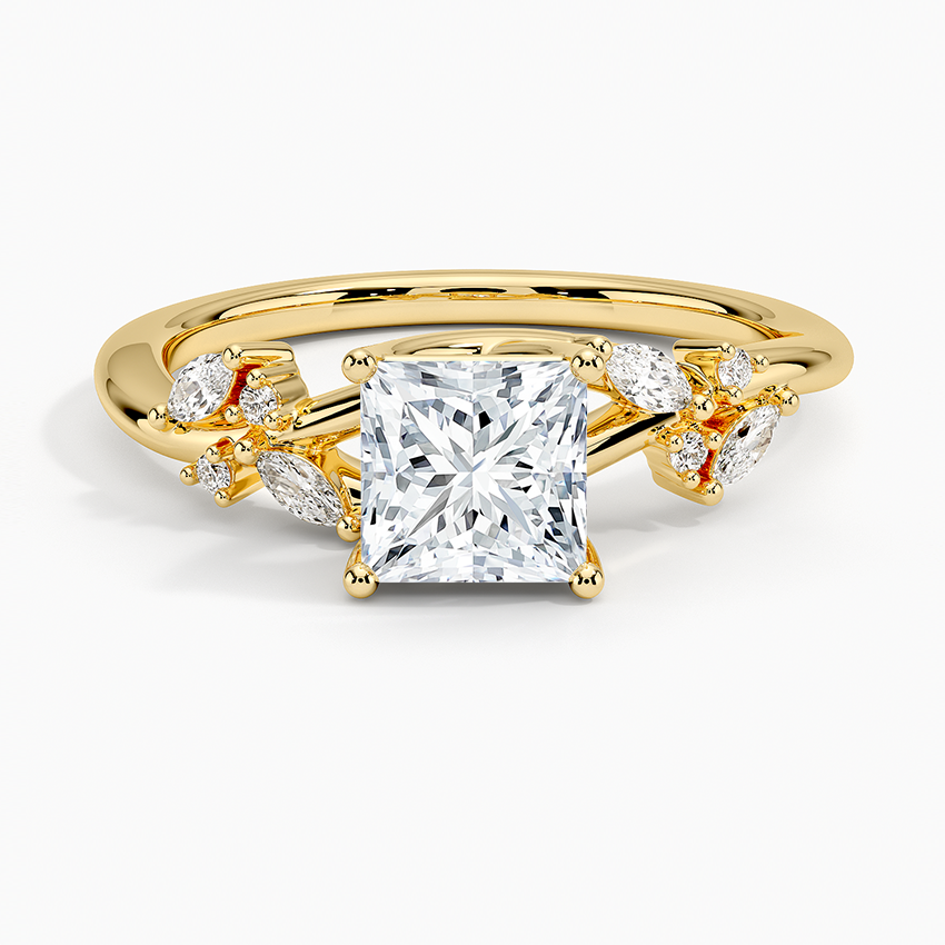 Arden Diamond Ring Yellow Gold 18k Princess Engagement Ring