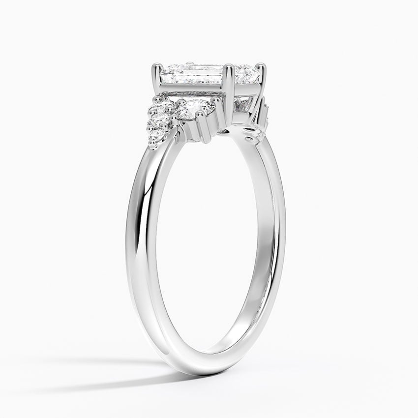 Corinne Diamond Ring (1/3 ct. tw.) Platinum Emerald Engagement Ring