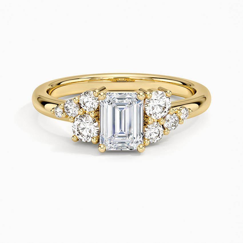 Corinne Diamond Ring (1/3 ct. tw.) Yellow Gold 18k Emerald Engagement Ring