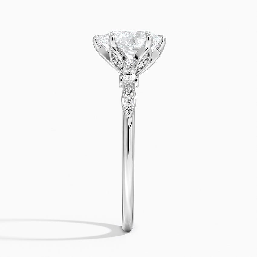 Rochelle Diamond Ring Platinum Pear Engagement Ring