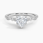 Rochelle Diamond Ring Platinum Heart Engagement Ring