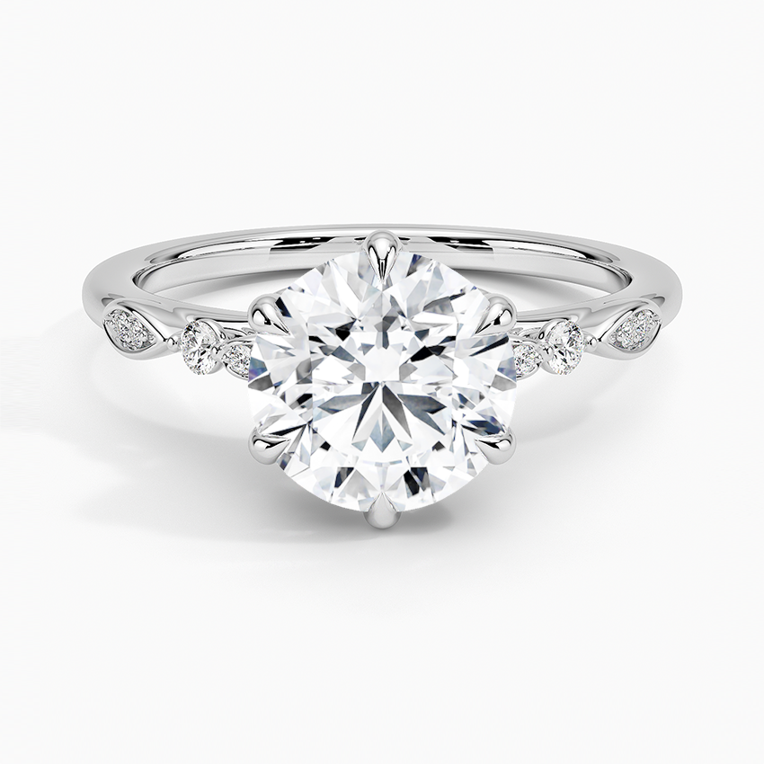 Rochelle Diamond Ring Platinum Round Engagement Ring