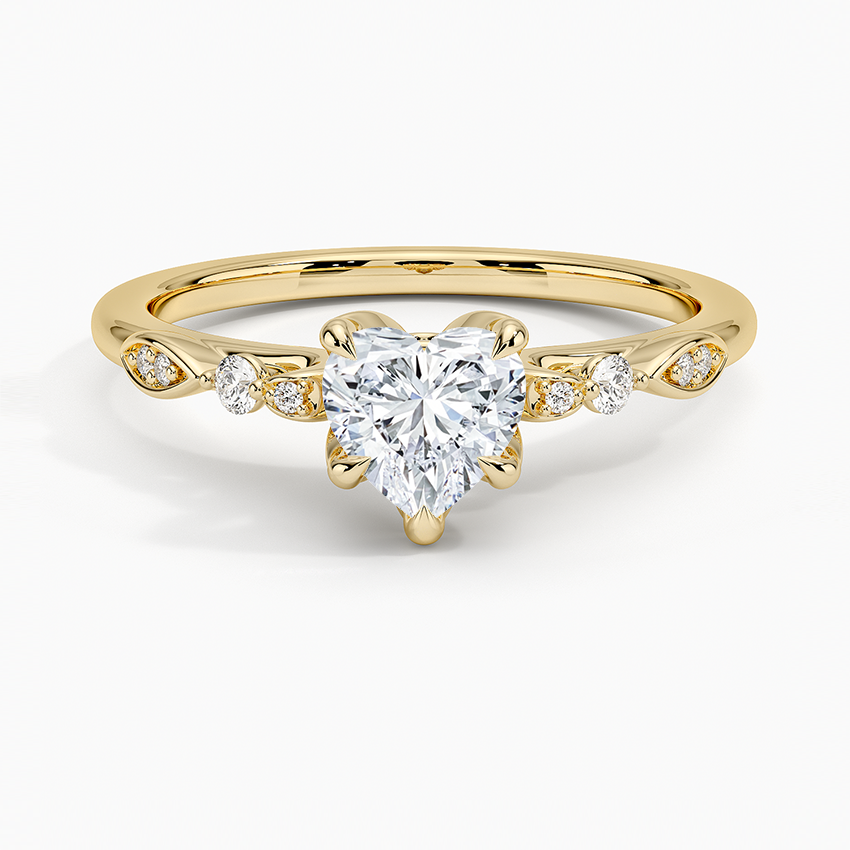 Rochelle Diamond Ring Yellow Gold 18k Heart Engagement Ring
