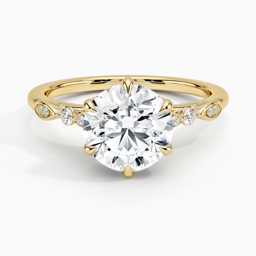 Rochelle Diamond Ring Yellow Gold 18k Round Engagement Ring