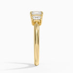 Helena Radiant-Cut Three Stone Diamond Ring (3/8 ct. tw.) Yellow Gold 18k Asscher Engagement Ring