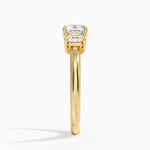 Helena Radiant-Cut Three Stone Diamond Ring (3/8 ct. tw.) Yellow Gold 18k Cushion Engagement Ring