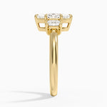 Helena Radiant-Cut Three Stone Diamond Ring (3/8 ct. tw.) Yellow Gold 18k Marquise Engagement Ring
