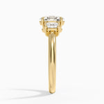 Helena Radiant-Cut Three Stone Diamond Ring (3/8 ct. tw.) Yellow Gold 18k Oval Engagement Ring