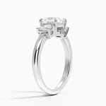 Helena Radiant-Cut Three Stone Diamond Ring (3/8 ct. tw.) Platinum Princess Engagement Ring