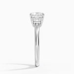 Helena Radiant-Cut Three Stone Diamond Ring (3/8 ct. tw.) Platinum Princess Engagement Ring