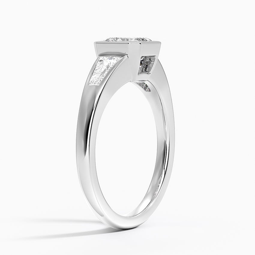 Hayes Three Stone Baguette Diamond Ring (1/2 ct. tw.) Platinum Asscher Engagement Ring