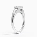 Hayes Three Stone Baguette Diamond Ring (1/2 ct. tw.) Platinum Cushion Engagement Ring