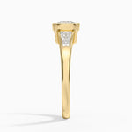 Hayes Three Stone Baguette Diamond Ring (1/2 ct. tw.) Yellow Gold 18k Cushion Engagement Ring