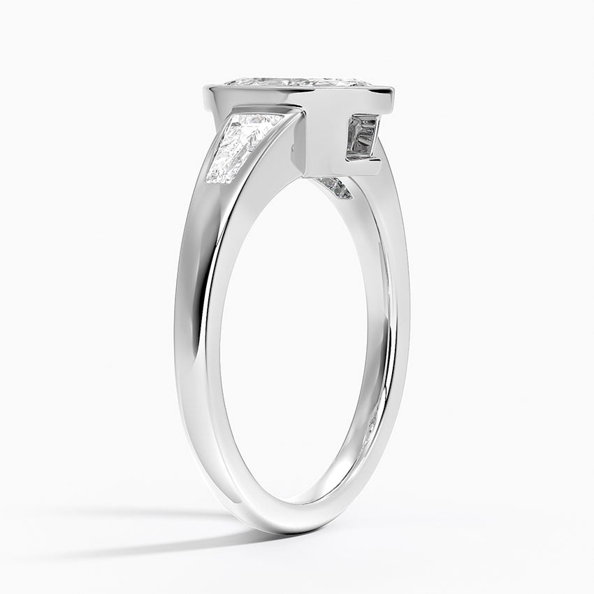Hayes Three Stone Baguette Diamond Ring (1/2 ct. tw.) Platinum Marquise Engagement Ring