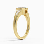 Hayes Three Stone Baguette Diamond Ring (1/2 ct. tw.) Yellow Gold 18k Oval Engagement Ring