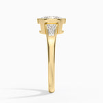 Hayes Three Stone Baguette Diamond Ring (1/2 ct. tw.) Yellow Gold 18k Oval Engagement Ring