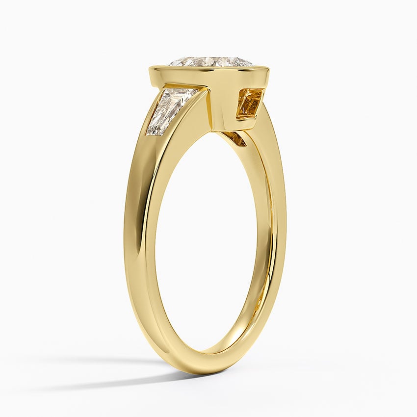 Hayes Three Stone Baguette Diamond Ring (1/2 ct. tw.) Yellow Gold 18k Pear Engagement Ring