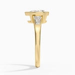 Hayes Three Stone Baguette Diamond Ring (1/2 ct. tw.) Yellow Gold 18k Pear Engagement Ring