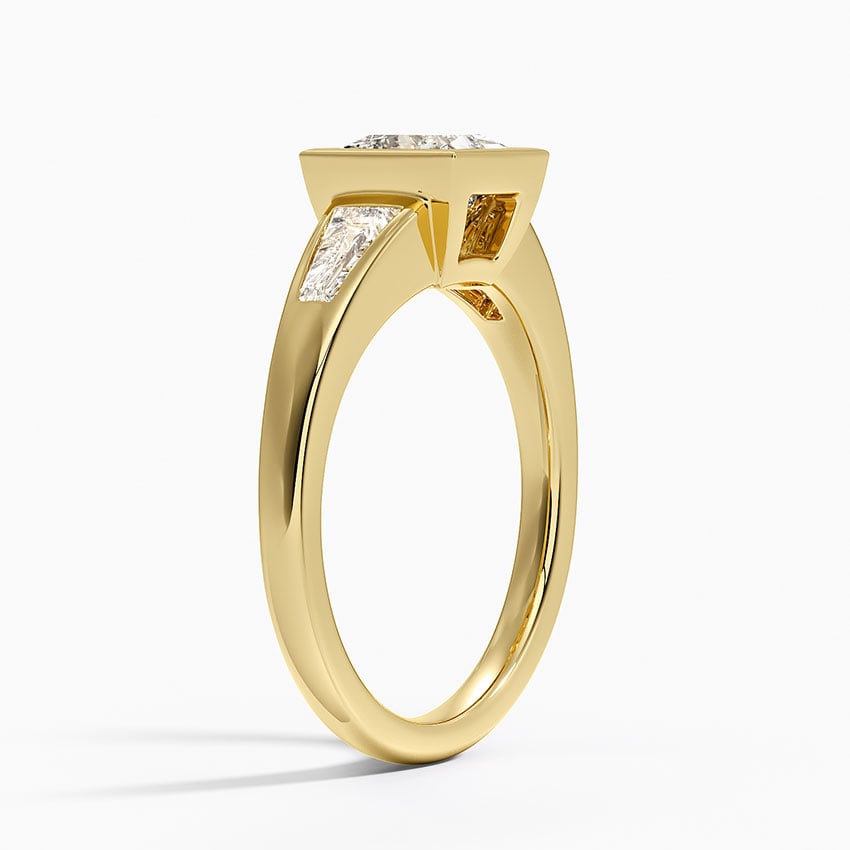 Hayes Three Stone Baguette Diamond Ring (1/2 ct. tw.) Yellow Gold 18k Princess Engagement Ring