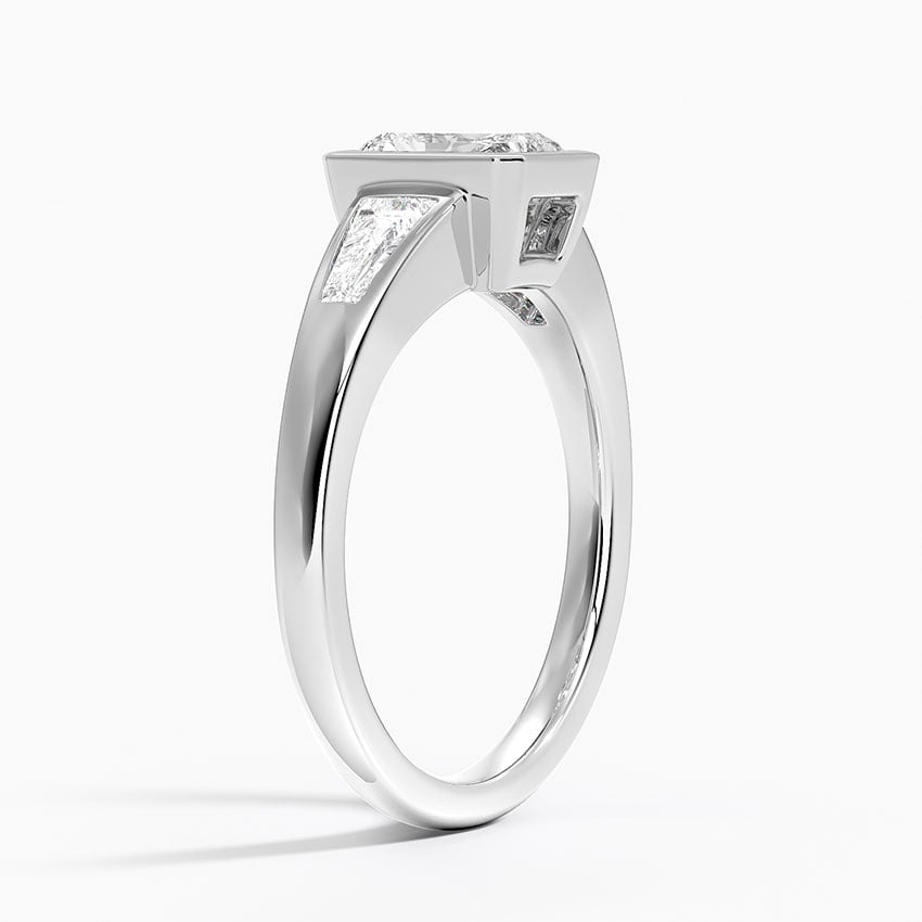 Hayes Three Stone Baguette Diamond Ring (1/2 ct. tw.) Platinum Radiant Engagement Ring