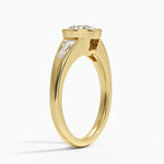 Hayes Three Stone Baguette Diamond Ring (1/2 ct. tw.) Yellow Gold 18k Round Engagement Ring
