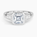 Hayes Three Stone Baguette Diamond Ring (1/2 ct. tw.) Platinum Asscher Engagement Ring